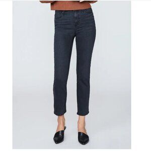 PAIGE Cindy Black Willow High-Rise Straight Jeans Size 30